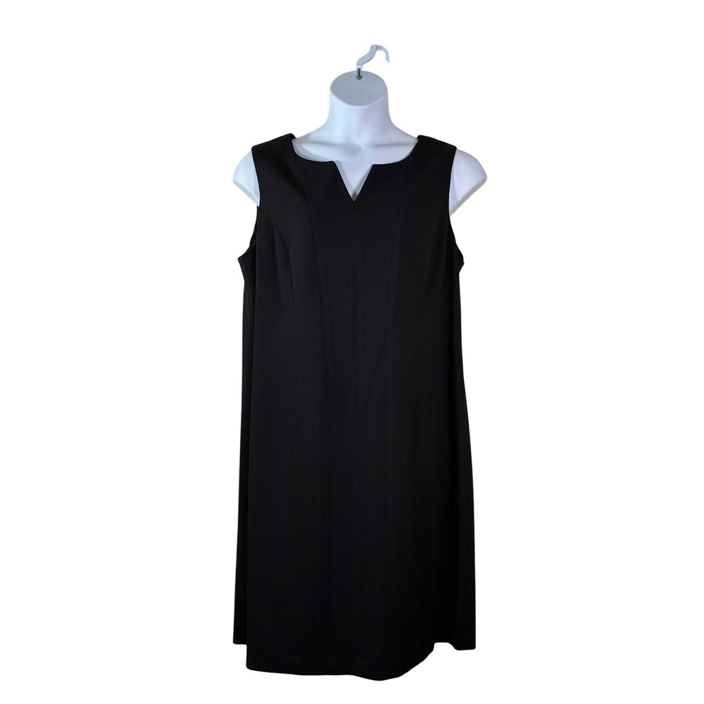 Calvin Klein dress 18W black stretch polyester spandex sleeveless quiet luxury